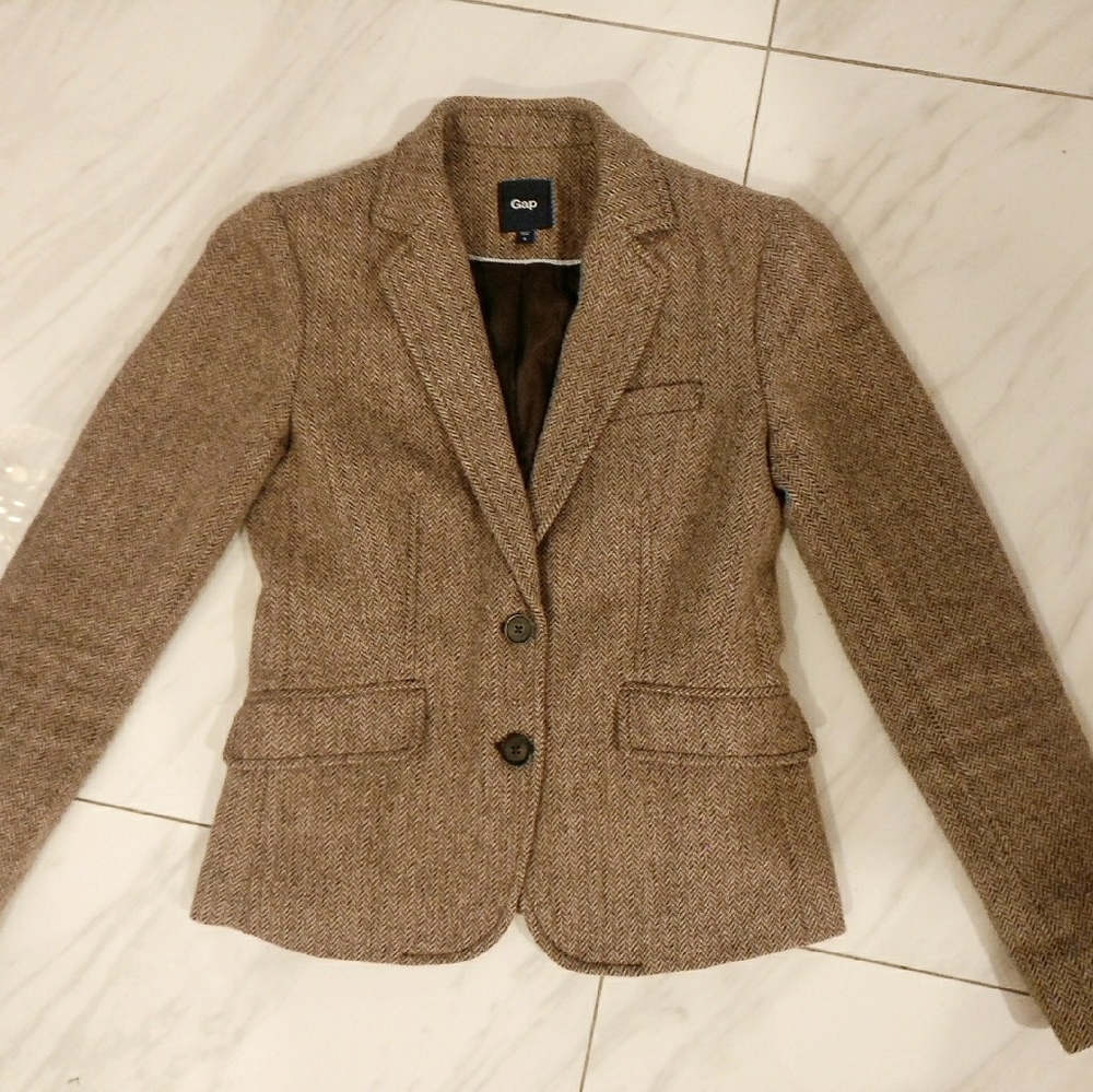 Gap 100% wool blazer women tweed